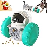 JQTOP Pet Fun Interaktiver Futterspender für Haustiere, Hunde, Katzen, langsames Fressen, Lebensmittelaufbewahrung, Spender, Welpen-Trainings-Schüssel + gratis Kauball, quietschendes Spielzeug