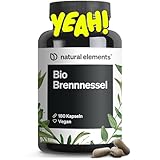 natural elements Bio Brennnessel – 180 Kapseln – 10:1 Brennnesselblattextrakt – vegan, hochdosiert, ohne unnötige Zusätze – in Deutschland produziert & laborgeprüft