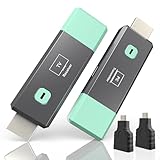 Kabelloser HDMI-Sender und -Empfänger, 50 m, 4K-Dekodierung, 1080P-Ausgang, tragbar, Plug & Play, kabelloses HDMI mit Mikro- und Mini-Extender-Kit zum Streamen von Video und Audio auf Monitor von