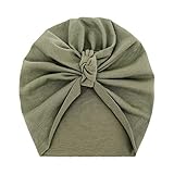 TDEOK Bowknot geknotet Mädchen Baby Turban Kleinkind Elastics Mütze Mütze Säugling gestrickt solide Babypflege Kochhut Kinder (E, One Size)