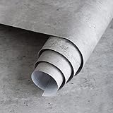 40CM×5M Hellgrau Tapete Selbstklebend Betonoptik Badezimmer 3d Effekt Grau Selbstklebende Tapeten Klebefolie Betonoptik Klebetapete Beton Wand Graue Möbelaufkleber Betontapete Abziehen und Aufkleben