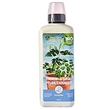 Plantura Bio-Zimmerpflanzendünger, hochwirksamer Flüssigdünger für Zimmerpflanzen, Grünpflanzen & Palmen, rein organisch, mit Dosierhilfe, 800 ml