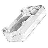 SHINEOFI Großer Transparenter Reptilien futternapf mit Saugnapf Wandmontierbarer Futter Wassernapf aus Langlebigem Abs Kunststoff Leicht zu Reinigen Geeignet für Eidechsen und Schildkröten