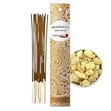 Weihrauch AUROSHIKHA Indische Räucherstäbchen 100% natürlich ohne Chemie aus hochwertigen Ölen und Holz-Pulver Traditionelles Indisches Räucherwerk für Meditation, Raumreinigung, Entspannung