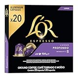 L'OR Lungo Profondo 8, Kaffeekapseln Nespresso®* kompatibel (20 Kaffeepads), intensiv-würzig, Intensität 8/11