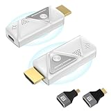 Wireless HDMI Transmitter and Receiver, HDMI Kabellos Extender zum Streamen von Video und Audio vom Laptop/PC/Kamera zum Monitor/Projektor/TV, 2,4 G/5 G Funkübertragung, Plug& Play