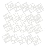 COHEALI 20St Geometrie-Vorlage Schablonen zum Malen Schablonenpapier Zusammensetzen Fliesenschablone Minispiegel ausmalbilder zeichenschablonen Bildungsvorlagen Malschablonen das Haustier