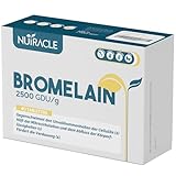 Nutracle Bromelain 2500 GDU/g 40 Tabletten 500mg - Natürliches Verdauungsenzym, Entwässerungs, Diuretika