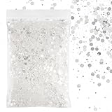 BETESSIN 50g Glitzer zum Basteln Silber-weiß Glitzerpulver Pailletten Reflektierend Glitter Pulver Glitzer Basteln Kerzen Schminke Glitzerpuder für Nägel Gesicht Makeup Kartenbasteln Handwerk