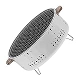 POPETPOP 1 Satz Grill im Freien Kochen Herd Brenner Holzkohle Tischplatte edelstahlgrill klappbarer grill Rostfreier Grill zubehör grill Tragbarer Grill Grillofen im Freien Eisen Weiß