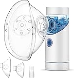 Inhalationsgerät, Inhalator mit Selbstreinigungsfunktion, Inhalator Vernebler mit Mundstück und Maske für Kinder und Erwachsene,Tragbar und Leise, Einstellbarer Sprühnebel