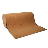 Korkplatte Meterware - auch in XXL-Größe, Kork als Rolle - viele Stärken - schall- und wärmedämmend, stoßdämpfend, formaldehydfrei - Korkmatte Korkrolle (100x100 cm, Stärke 2 mm)