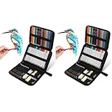 DIYEAH 2 Sätze Farbblei-set Premier Bleistifte Farbstift Basierend Farbig Buntstifte Federmäppchen Ästhetik Pinselstift Malen Kunst Neon Karst Waldlos Zeitschrift Pastelle Punkt Hölzern