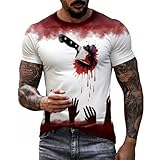 Kurzarm T Shirts für Herren für Komfort und Stil. Hochwertige Freizeitkleidung für den Alltag und Outdoor Aktivitäten. (Red, XL)