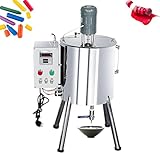 Elektrische Flüssigkeitsfüllmaschine mit Edelstahl-Rührbehälter zum Auflösen und Befüllen von Cremes und Flüssigkeiten