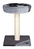 TRIXIE Kratzbaum Tarifa 52 cm in grau/schwarz – kleiner Katzenbaum für junge & kleine Katzen mit gemütlicher Liegefläche, komfortabel & stabil – 43712