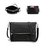 Gladdon Umhängetasche damen,Schultertasche mit Reißverschluss, Crossbody Tasche, Leder Handtasche Klein, Daypack…