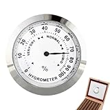Humidor-Hygrometer – 3,7 X 3,7 X 0,8 Cm Hochpräziser Sensor, Analoges Feuchtigkeitsmessgerät | Wartungswerkzeug, Genauer Feuchtigkeitsmesser, Zuverlässiger Umgebungsmonitor, Ideale Aufbewahrungslösung