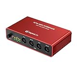 DigitalLife Quad-I/O 5-PIN DIN MIDI Interface - MIDI Thru Box (4-In/4-Out) & MIDI Merge Box (2-In/4-Out), 8 x LED-Anzeigen, Metall