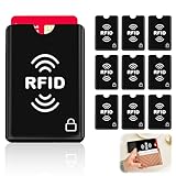 Smomend 10 PCS RFID Blocker Kartenhülle, TÜV-geprüfte RFID Blocker Schutzhülle, Schutz vor Datenklau, NFC Kartenhülle, Sicherheit für Kreditkarten und EC Karten