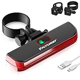 LED StVZO Zugelassen Fahrrad Rücklicht, Akku Fahrradlicht Hinten, Fahrrad Rücklicht USB Aufladbar, 270° Fahrradbeleuchtung hinten, Wasserdicht Fahrradlampe, 500mAh Bike Light, Rennrad Licht 2Halterung