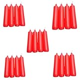 Ebersbacher Kerzen Sparpack 5er Pack Adventskerzen rot ca. 23 x 105 mm (5 x 4 Stück) (AK 4-12/500) Weihnachtskerzen, Christbaumkerzen, Pyramidenkerzen, Baumkerzen apog-Versand®