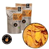 getrocknete Bio Mango ohne Zuckerzusatz 2x (300 g, wiederverschließbar) - getrocknete Früchte & Obst als gesunde Snacks - vegane Trockenfrüchte als Müsli, Bowl Topping - Trockenobst ungezuckert