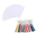 Lurrose DIY Lesezeichen Set Aus Blanko Mit Bunten Quasten Unfertige Lesezeichen Für Kreative Und Persönliche Beschriftungen