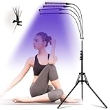 Bräunungslicht Solarium Portable Tanning Lamp für Home Gesichtsbräunung Tageslicht für Gesicht und Körper für zu Hause with Adjustable Stand and Hanging Hooks (Lila)