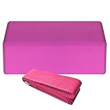 WEARRR 1 stücke Baumwoll Yoga Strap Eva Yoga-Blöcke Stabilitätsblöcke Yoga Strap Set für Yoga Pilates Meditation Block Fitnessgeräte (Color : Multicolor)