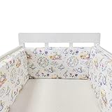 GYCF Krippenumrandung Babybett Umrandung Kinderbett Umrandung Kopfschutz Kinderbett Stoßfänger Kinderbett Kantenschutz Atmungsaktiv Baby Bettumrandung,A26,250x30CM