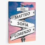 DecoMe Personalisiertes Bild | Individuelle Wandbilder mit Namen bis 3 Personen | Geschenk für Eltern Freundin Partner Frau Hochzeit Geburtstag | Kundstdruck (40x60cm) C