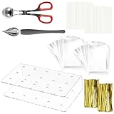 VAVPUP 603pcs Cake Pop Kit wiederverwendbares Kuchen -Pop -Schimmelpilze Set mit Lollipop Stand Fleischballer dekorieren Löffel Papier Lutscher Stöcke Süßigkeiten Papiertüten Bindungen Praktisches Kuc