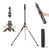 Soonpho 220cm Klappbares Light Stand Aluminium Lichtstativ Reise Lampenstativ Aluminium Fotografie Lichtständer mit 180° wendbaren Beinen,1/4”-3/8” Adapter und Tasche für Outdoor Reisefotografie