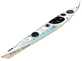 Wig Mira 485 Diolen Kevlar Kajak Tourenkajak Seekajak leichtes Einerkajak, Zubehör:Mit Skeg, Wig Farben:Turquise - Unterschiff - Natur