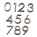 UKCOCO 10St digitale Hausnummer Tür Adressschild für schwarze Hausnummern Festzelt Zahlen the office schild adressetiketten aufkleber moderne Plakettennummer Adressnummer ABS-Harz