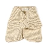 Hoasy Baby Mädchen Jungen Wollschal Kalt Winter Stricken Hals Handgemachte Kintting Schal Warm für Kinder, Beige, 6months-8years old