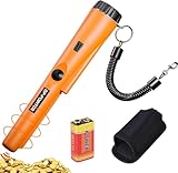 GLOBAL TECH Metalldetektor Pinpointer - Tragbar Metallsuchgerät IP66 Wasserdicht Metalldetektor Goldsuchgerät mit eingebautem LED Indicator/Alarm Licht/360° Scan für Goldmünze Hunt, Relikte, Schmuck