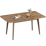 VASAGLE Esstisch, Esszimmertisch, Küchentisch, ausziehbare Tischplatte, 120 kg belastbar, für Esszimmer, Büro, Arbeitszimmer, Schlichtes Design, honigbraun KDT090K01