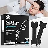 AnjoCare 50 Stück Nasenpflaster, Extra starke Nasenstreifen gegen Schnarchen und zur Linderung von Nasenverstopfung, Anti Schnarch Nasenstreifen für eine bessere Nachtruhe