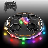 Charmofun Mini Drohne für Kinder, Drohne Kinder für Anfänger UFO 360°, RC Flugzeug Spielzeug Drone mit LED-Licht, Kopflosem Modus, Quadrocopter mit 3 Akkus, Geschenke für Jungen und Mädchen (Schwarz)