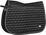 Horse Guard - Schabracke Kora – Pferde-Schabracke mit Cool-Dry-Futter – Stoßdämpfend & schnell trocknend – Elegant glänzend – Allzweck-Schabracke in Schwarz – Größe 17