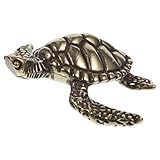 iplusmile Messing Schildkrötenfigur Reichtum Feng Shui Deko für Schreibtisch und Arbeitszimmer Indoor Outdoor Sammler Briefbeschwerer Tiermotiv