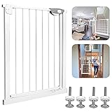 YRHome Türschutzgitter ohne Bohren Treppengitter Treppenschutzgitter für Kinder Türgitter Auto-Close 180° Zweiwegeöffnung Baby Schutzgitter für Baby Kinder, 75-85 cm breit Weiß