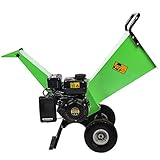 GARDENBEAUT R30 Benzin Häcksler, 7 PS 212 CCM 4-Takt Benzinmotor, max. 76 mm Aststärke, Holz Häcksler Gartenhäcksler Walzenhäcksler