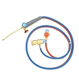 Kisangel Amerikanischer Kleiner Sauerstoffschweißbrenner mit Propan Flexibler 2m Schlauch Präziser Mikro Lötbrenner für Handwerk und Reparatur