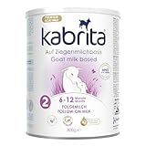 KABRITA | Ziegenmilch Folgemilch mit HMO 6-12 Monate | Hochwertige Babynahrung - Baby Milch, nahrhaft* und sanft zum Babybauch | Inhalt: 800g Babynahrung-Milchpulver