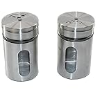 RMB® 2er Set Gewürz-Streuer XL Salz- und Pfeffer-Streuer aus Glas und Edelstahl