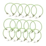 DOITOOL 15st Mini-Seil-gepäckseil Outdoor-stretchschnüre Schnüre Festbinden Gepäckband Gepäckbefestigungsseile Bungee-seile Mit Karabiner Bungee-seilhaken Gepäck Seil Riemen Green Emulsion