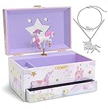 Jewelkeeper - Einhorn-Spieluhr & Schmuckset für kleine Mädchen - 3 Einhorngeschenke für Mädchen